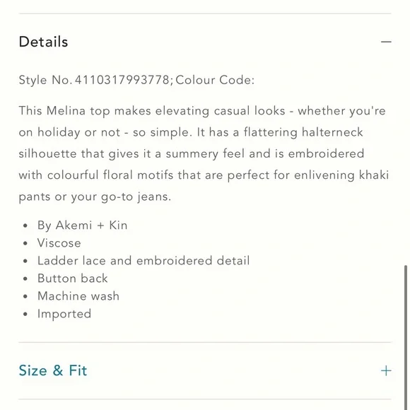 Anthropologie Akemi + Kin Yellow Floral Embroidered Top - Picture 9 of 11